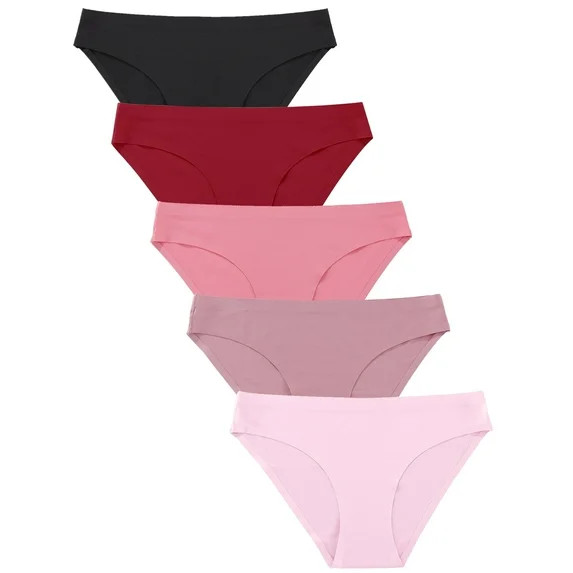 Finetoo Seamless Underwear For Women No Show Stretch Bikini Panties Soft Silky Invisible Hipster ... | Walmart (US)