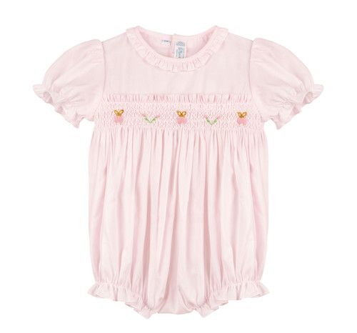 Girls Easter Bunny Smocked Romper | Feltman Brothers