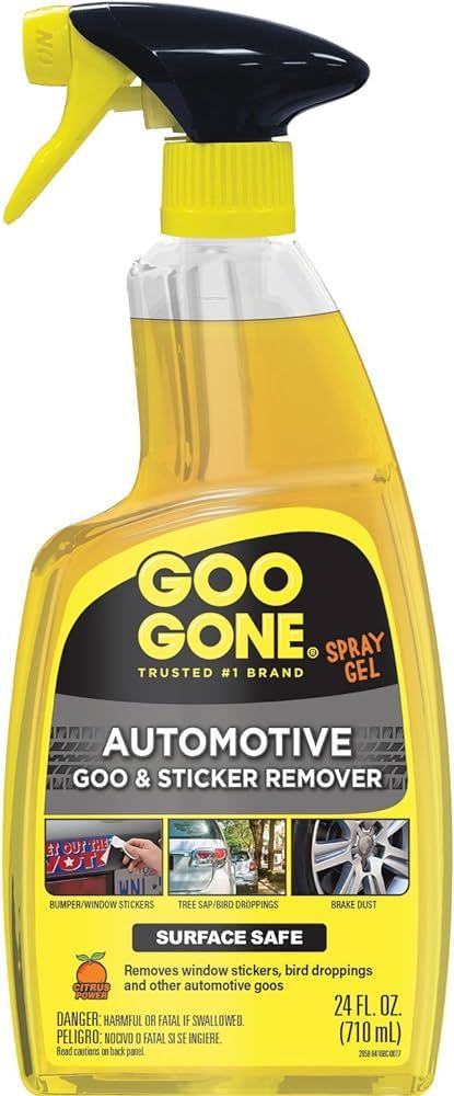 Goo Gone Automotive Cleaner - 24 Ounce - Bumper Stickers, Gum, Bird Droppings, Tree Sap, Spray Pa... | Amazon (US)