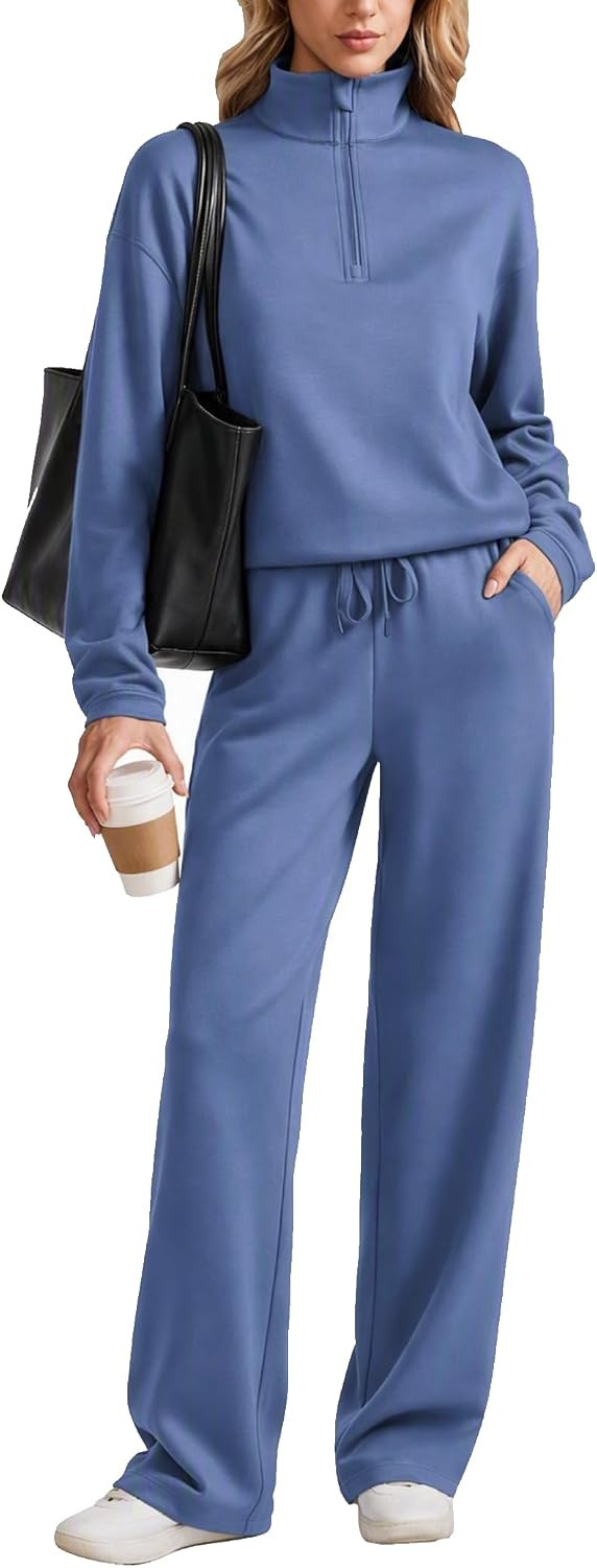 PINSPARK 2 Piece Sets for Women Half Zip Lounge Sets Tracksuit Fall 2026 | Amazon (US)