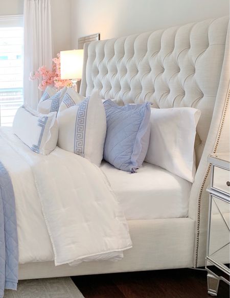 Spring bedding refresh blue and white bedding target finds 

#LTKHome #LTKFindsUnder50 #LTKSaleAlert