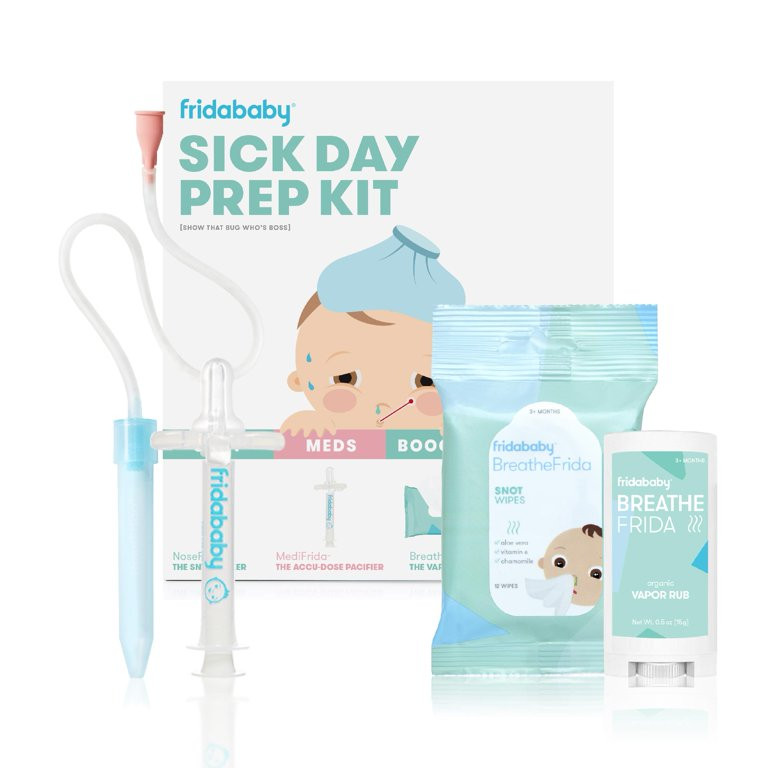 Frida Baby Sick Day Prep Kit: NoseFrida Snotsucker, MediFrida Pacifier, BreatheFrida Wipes, Vapor... | Walmart (US)