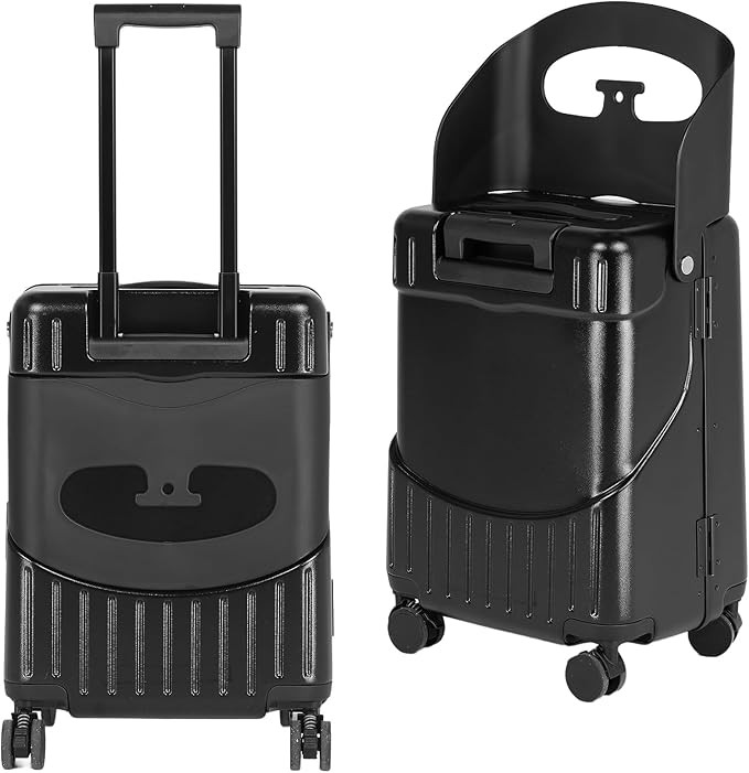 20" Carry On Luggage with Seat For Kids & Adults，Hardside Ride On Suitcase with 360°Spinner an... | Amazon (US)