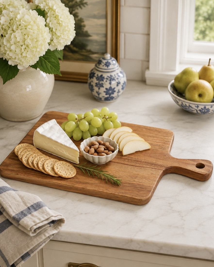 Amazon find that’s as pretty as it is practical 🤎 This oversized acacia wood board works for everything from cheese and crackers when friends come over to everyday prep—and when you’re not using it, it’s beautiful enough to leave out on the counter. I love a kitchen find that doubles as decor.