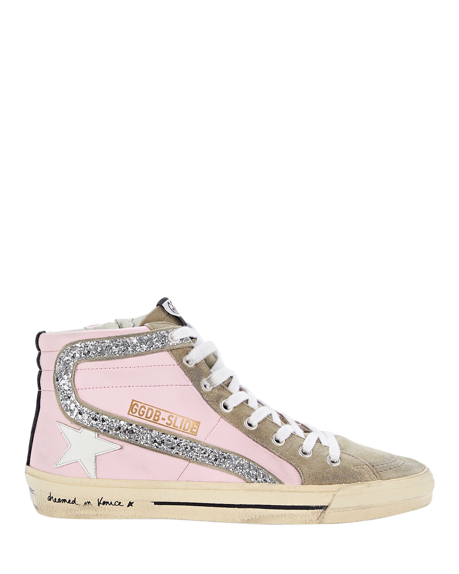 Slide Leather High-Top Sneakers | INTERMIX