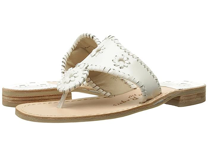 Jack Rogers Jacks Flat Sandal (White) Women's Sandals | Zappos