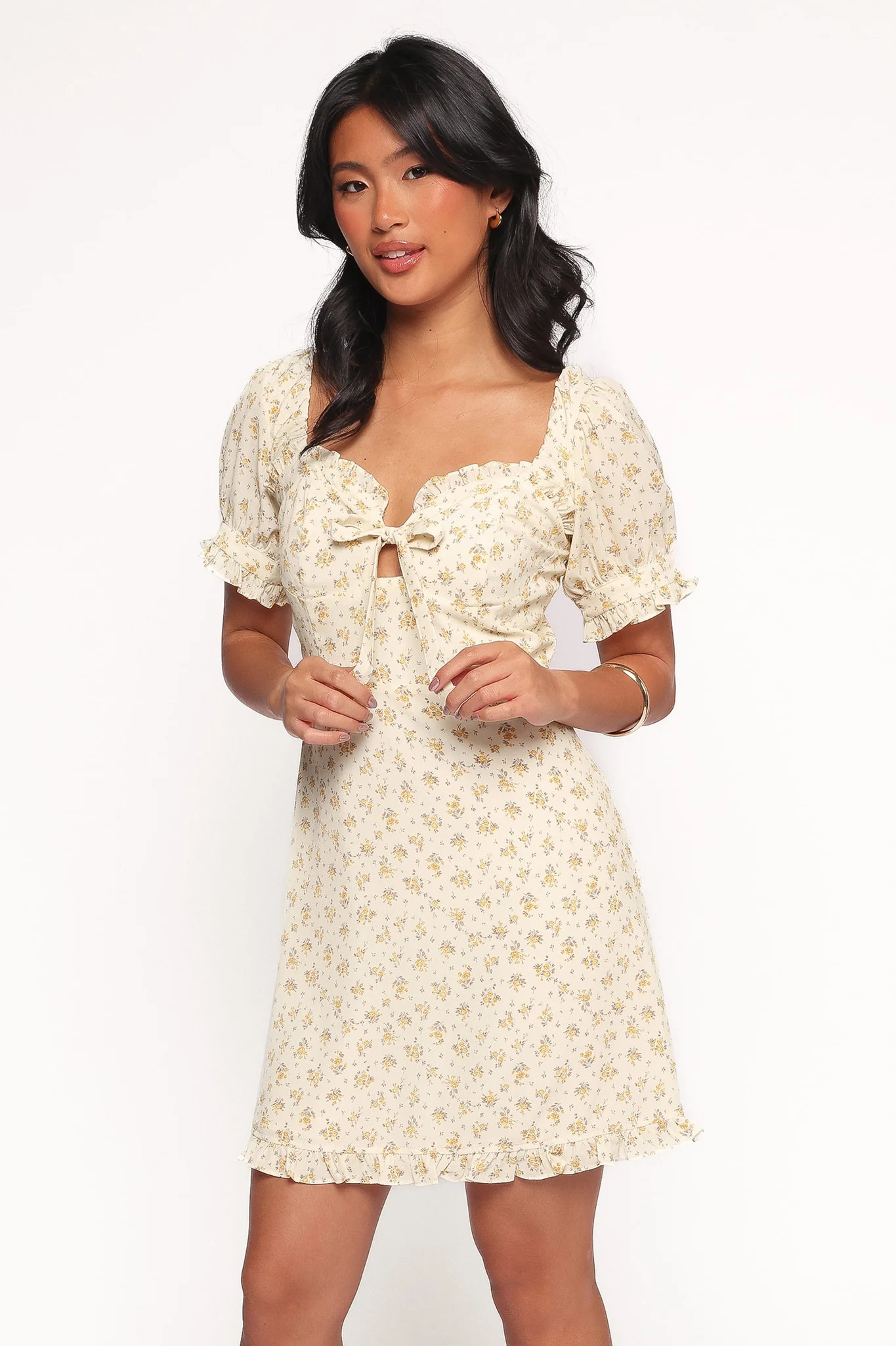 Joss Mini Dress - Cream Yellow | Petal & Pup (US)