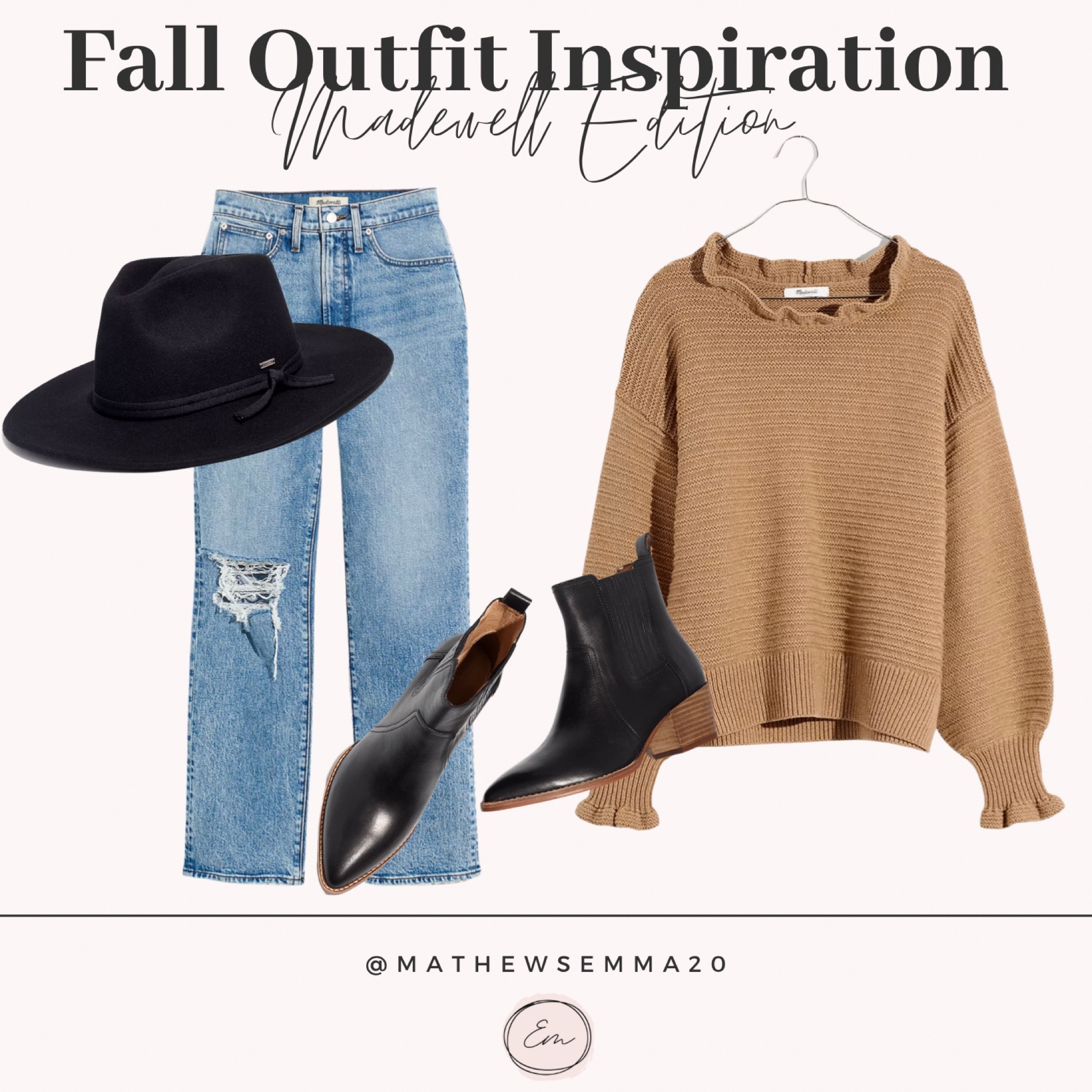 Fall outfit inspiration
Fall fashion
Fall trends
Tan sweater
Camel sweater
Ruffle sweater
High rise denim
Straight leg denim
High rise jeans
High rise denim
Distressed denim
Felt hat
Black hat
Fall hat
Black boots
Black booties
Leather boots

#LTKsalealert #LTKunder100 #LTKSale