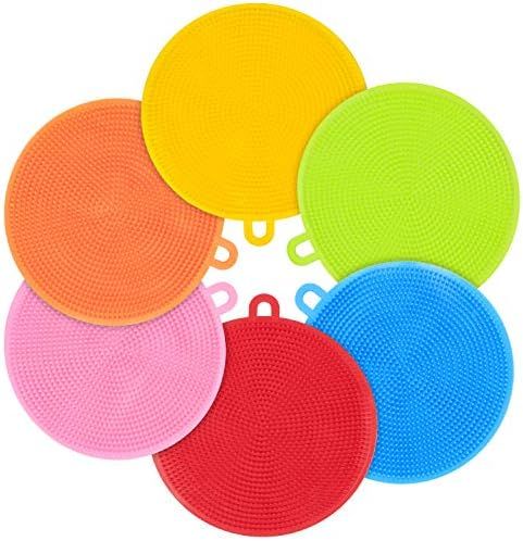 Amazon.com: Emoly 6 Pack Food Grade Reusable Sponges for Dishes， Heat Resistant and Without Bpa... | Amazon (US)