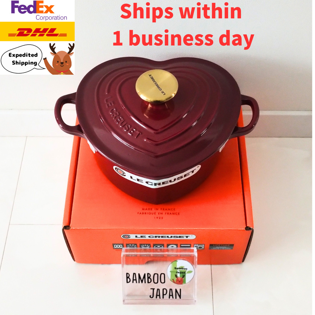 Le Creuset Cast Iron Enamel Pot Cocotte d'Amour Rhone 20cm 7.8in Heart Cocotte | eBay US