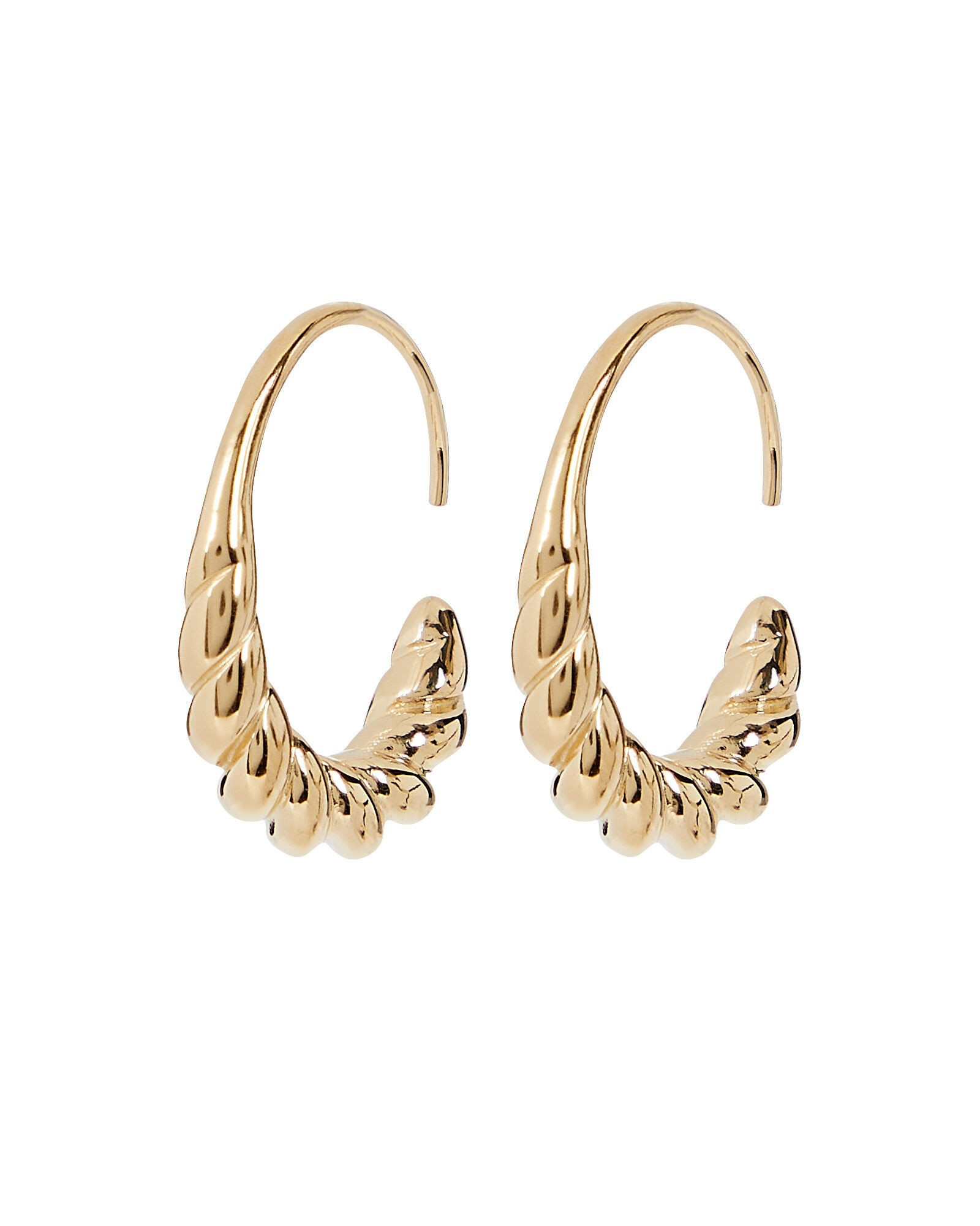 Croissant Wire Open Hoop Earrings | INTERMIX
