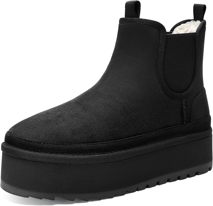 Bacia Platform Boots for Women with Fur Interior Suede Winter Boots | Amazon (US)