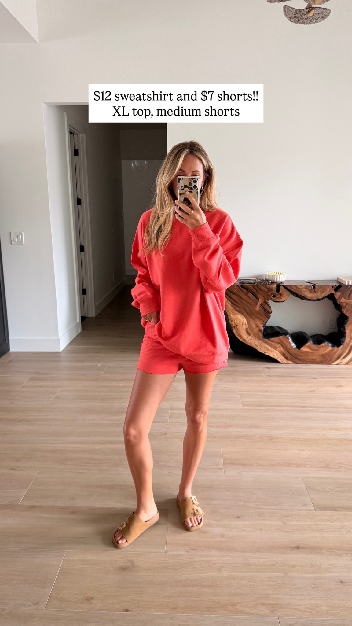 XL sweatshirt, medium shorts 

#LTKmomlife #LTKgrwm #LTKootd