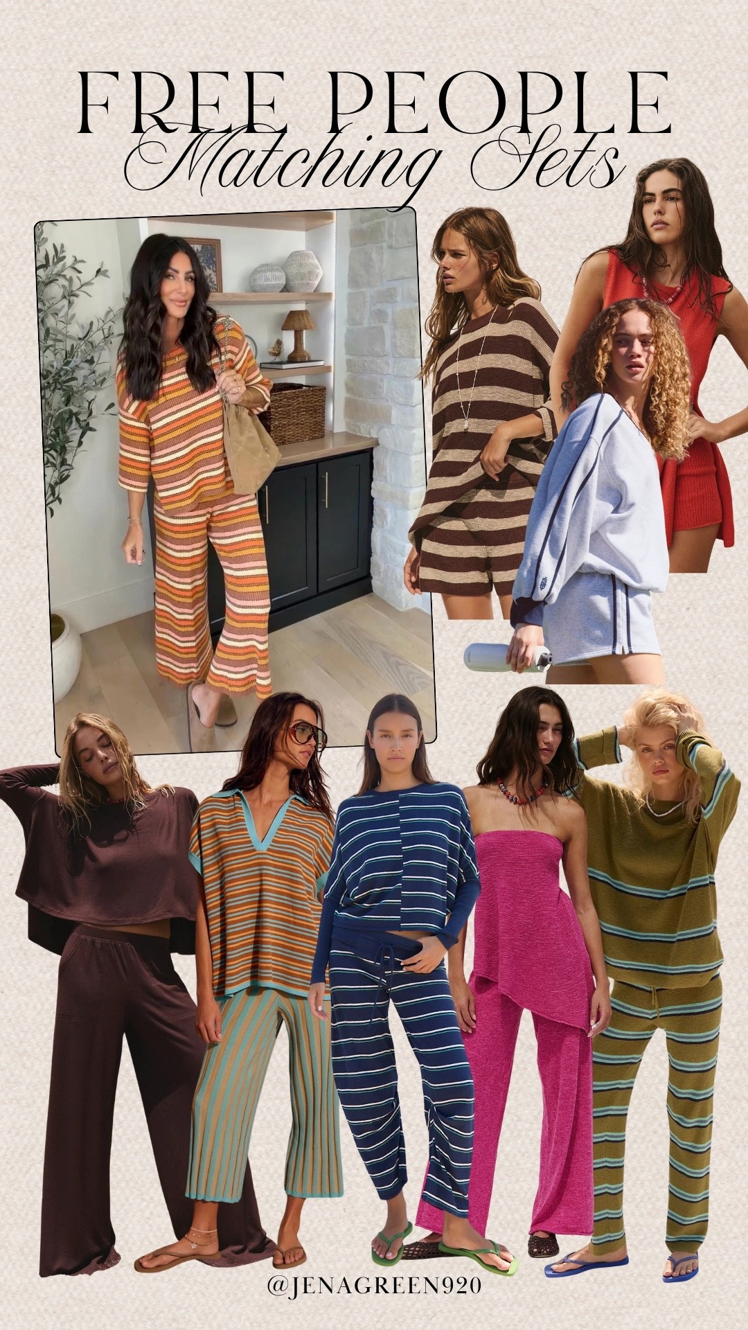 Free People Matching Sets | Sweater Set | Striped Set