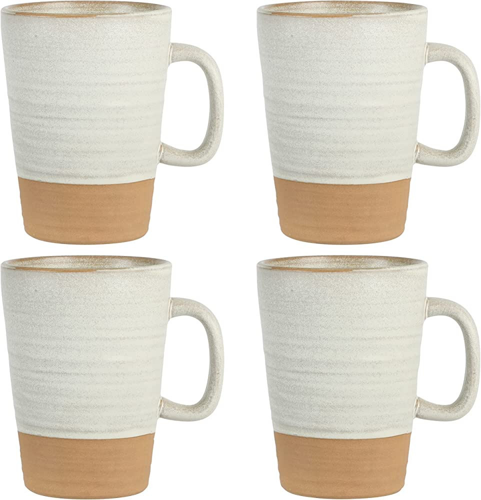 Gibson Elite 4 Pack Dreamweaver Terracotta Reactive 17 OZ Mug Set - Sand Cream | Amazon (US)