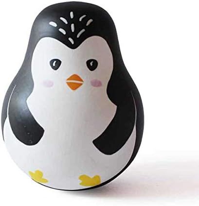 Shumee - Wooden Roly Poly Wobble Penguin Toy - Montessori Tumbler Toys - (1-3 Years) | Amazon (US)