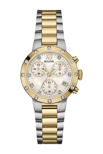 Women's Diamond Case Chronograph Watch, 30mm - 0.08 ctw | Nordstrom Rack