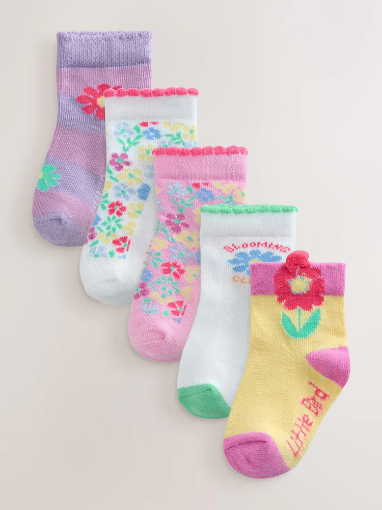 Little Bird by Jools Oliver Multi Socks Baby 5 Pack | Next US