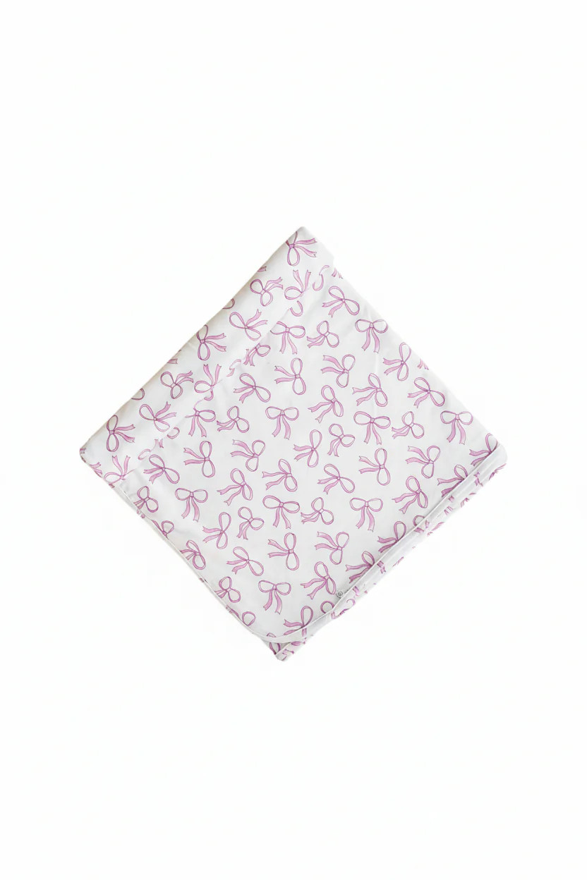 Blushing Bows Oversized Swaddle Blanket | Caden Lane