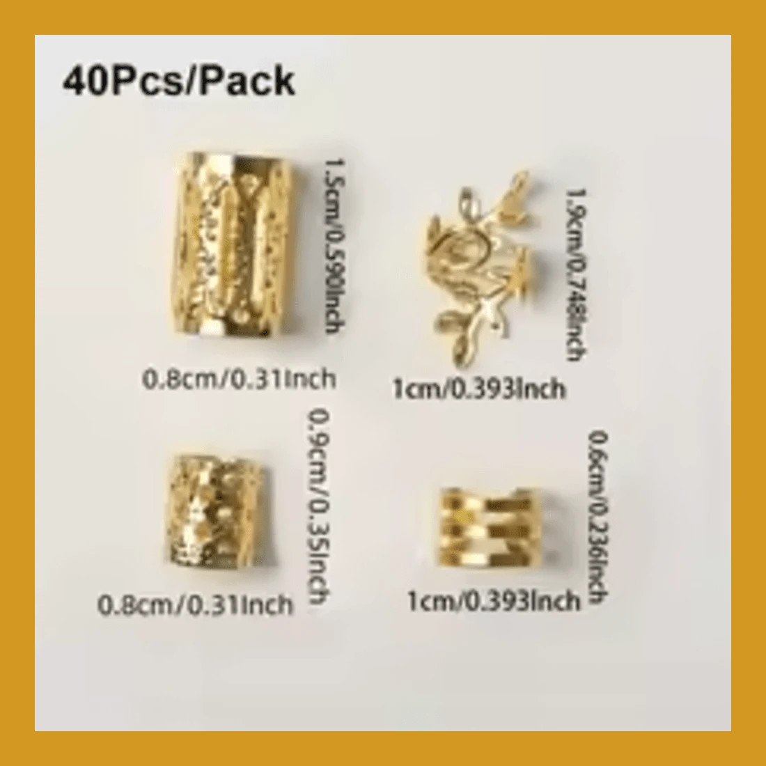 Cuffs For Braids 40Pcs Hair Jewelry, Non-Piercing Accessories - Adjustable Hair Rings & Cuffs For Braids, DIY Decorating, Gold For Women Adds Elegance Glamour And Charm To Your Hairstyle Instantly Adds Elegance Glamour And Charm To Your Hairstyle Instantly | SHEIN