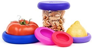 Amazon.com: Food Huggers Reusable Silicone Food Savers Set of 5 (Bright Berry) - Patented Product... | Amazon (US)