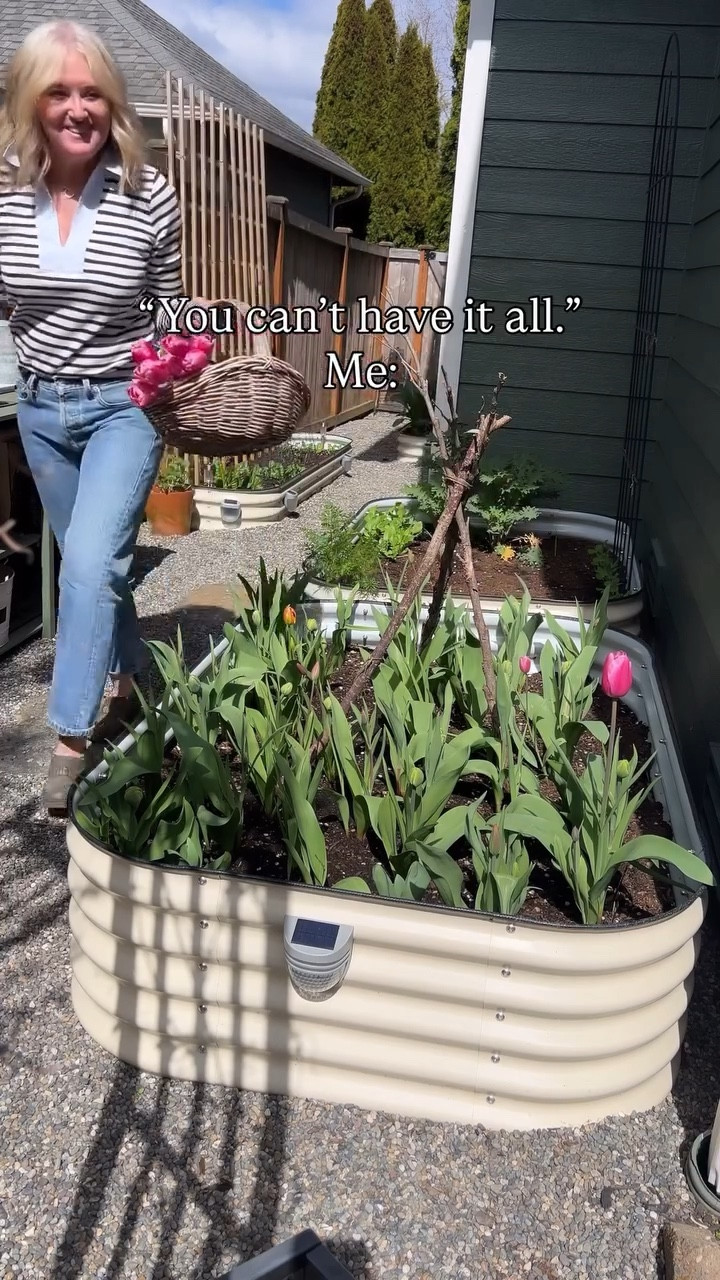 “You can’t have it all…”

Me, in my garden, cutting fresh tulips with dirt on my hands and the sun on my face—
actually… I think I just might 🌷

Not all at once. Not all perfect.
But these quiet, simple moments?
They count as everything.

Connect SHOP for outfit links! 
Top size medium
Jeans Men’s Size up 3 sizes! 32x29

#MidlifeMagic #GardenLife #SimpleJoy #PNWLiving #Over40Style

#LTKdayinmylife #LTKootd #LTKOver40