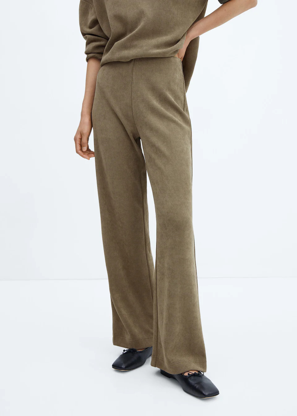 Straight knitted trousers | MANGO (UK)