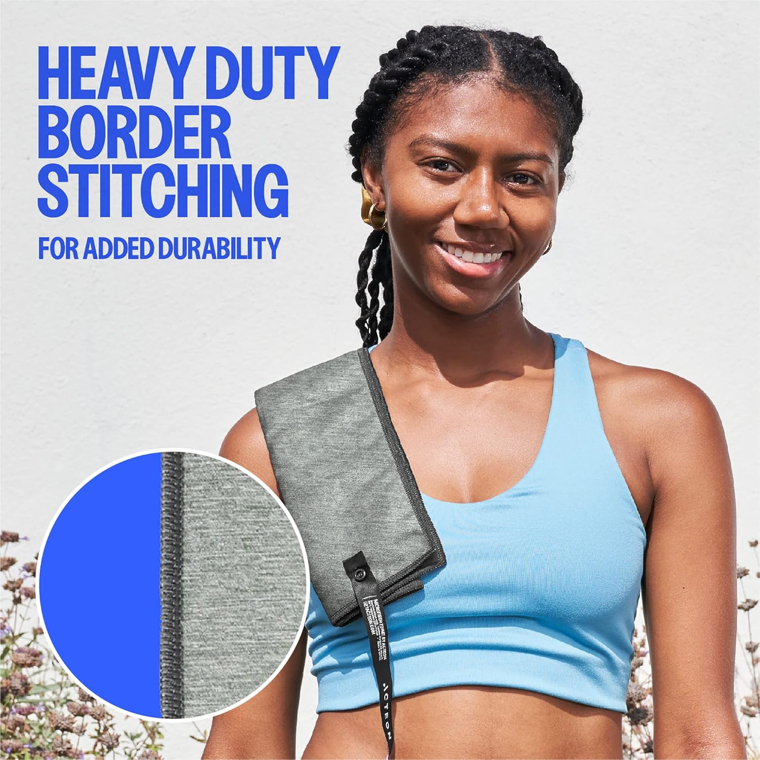 Acteon New Microfiber Quick Dry Gym Towel, Silver ION Odor-Free Mega Absorbent Fiber, Fast Drying... | Amazon (US)