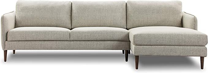 POLY & BARK Latta Right-Facing Sectional Sofa, Twill Stone | Amazon (US)