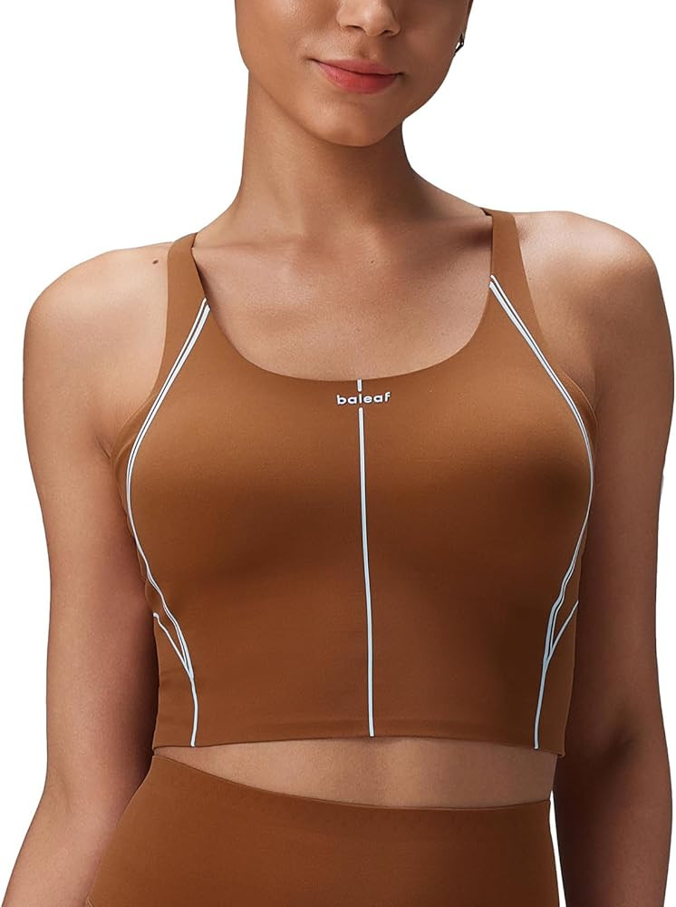 baleaf Freeleaf Broadway Womens Spaghetti Strap Dance Sports Bras, High Impact Crisscross Back, P... | Amazon (US)