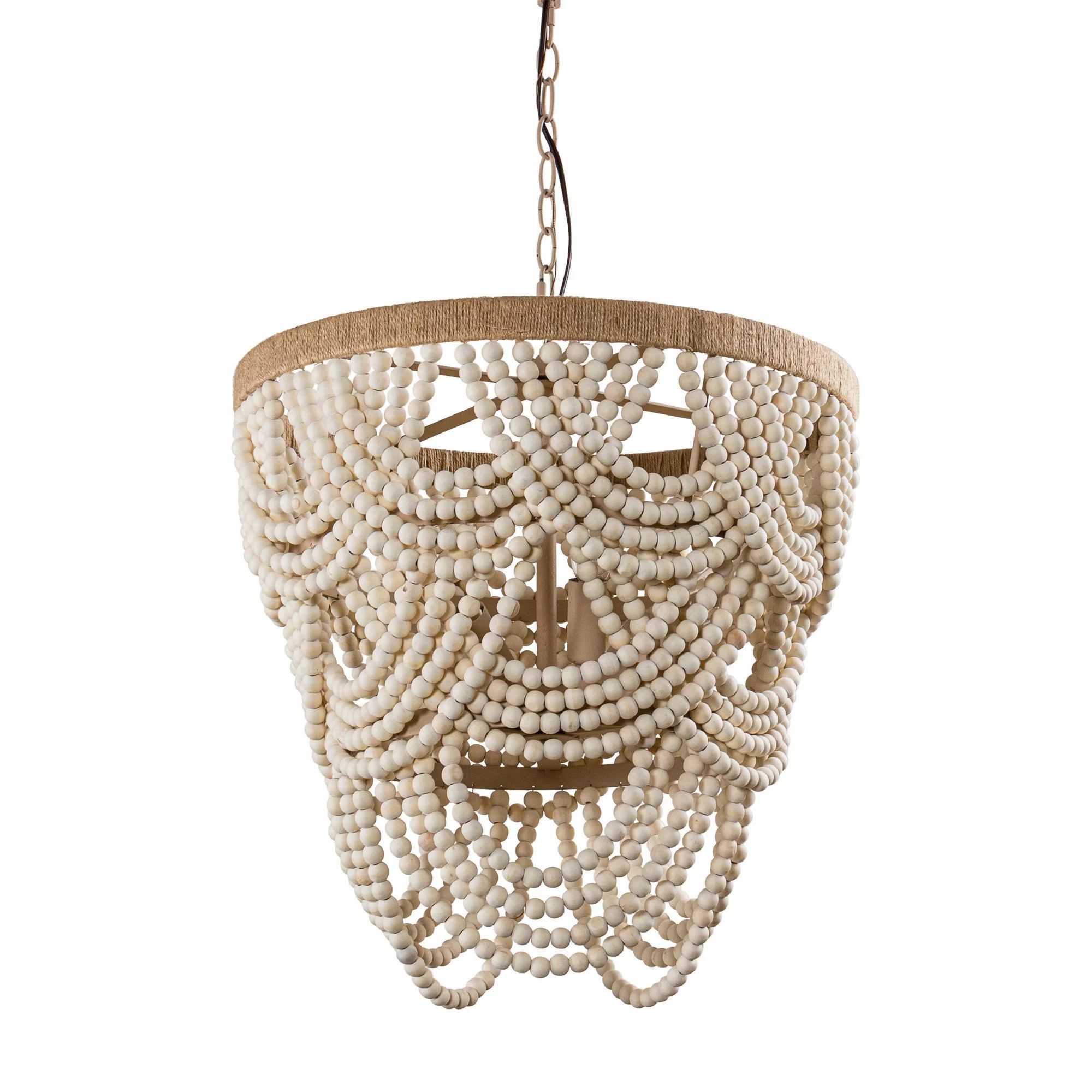 Parrot Uncle Ceiling Light Fixture Wooden Beaded Bohemia Chandelier Lights Hanging Ceiling Lamp | Walmart (US)