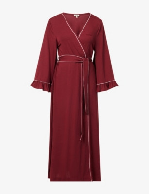 Go Slow Contrast-Piping Stretch-Lyocell Robe | Selfridges