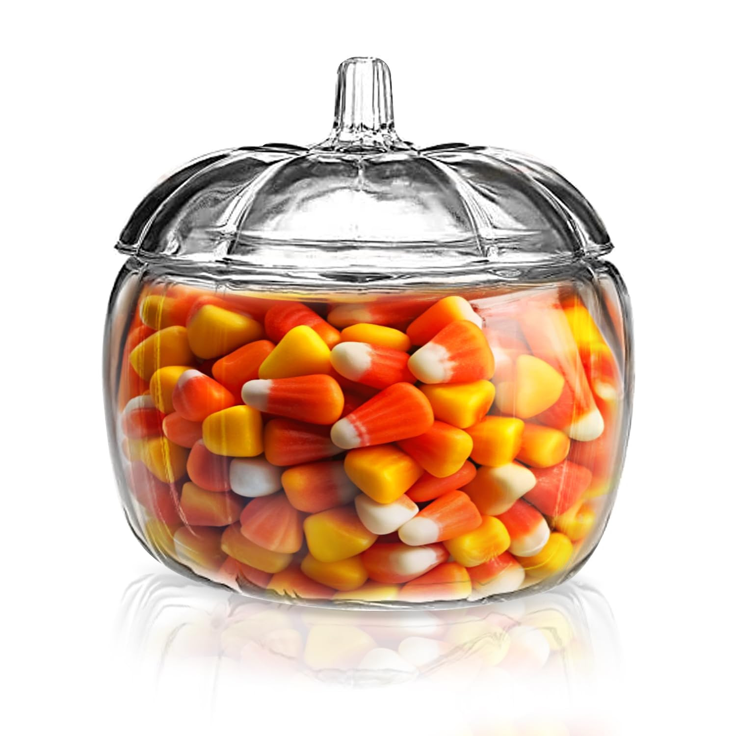 70 oz. Glass Pumpkin Candy Jar with Lid – Large Storage Container for Halloween Treats, Candies... | Amazon (US)