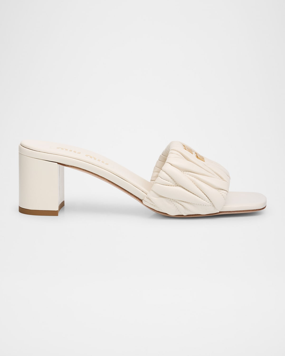 Quilted Leather Mule Sandals | Neiman Marcus