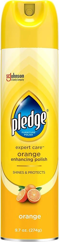 Pledge Beautify It Orange Enhancing Polish Spray - Removes Dust and Fingerprints. Provides Protec... | Amazon (US)