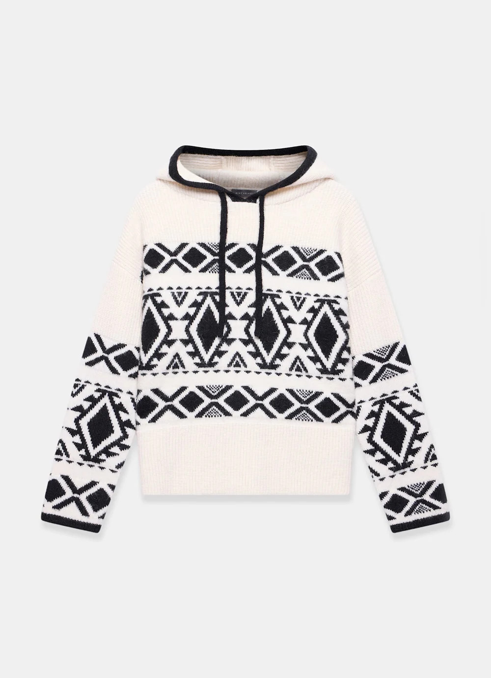 Cream Fair Isle Knit Hood Jumper | Mint Velvet