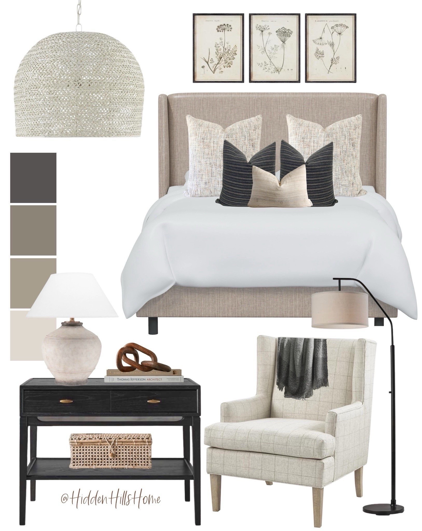 Primary bedroom mood board, master bedroom design inspo, master bedroom decor, bedroom design ideas #moodboard 




#LTKHome #LTKSaleAlert