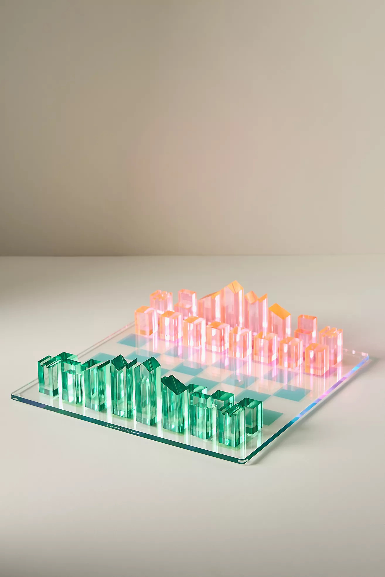 Lucite Chess Board Game | Anthropologie (US)