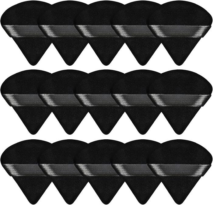 Pimoys 15 Pieces Powder Puff Triangle Makeup Sponge Setting Powder Puffs for Loose Powder Velour ... | Amazon (US)