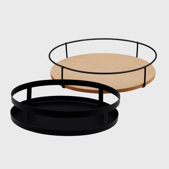 Target/Home/Home Decor/Decorative Objects & Sculptures/Platters & Trays‎2ct Lazy Susan Tray Woo... | Target