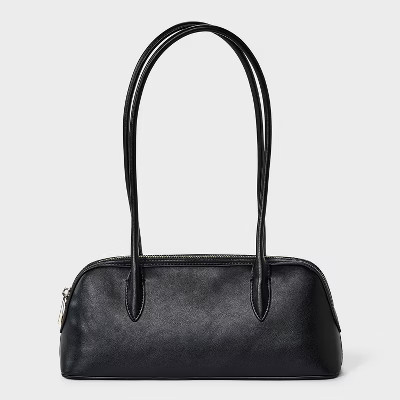 Long Handle Satchel Handbag - A New Day™ Black | Target