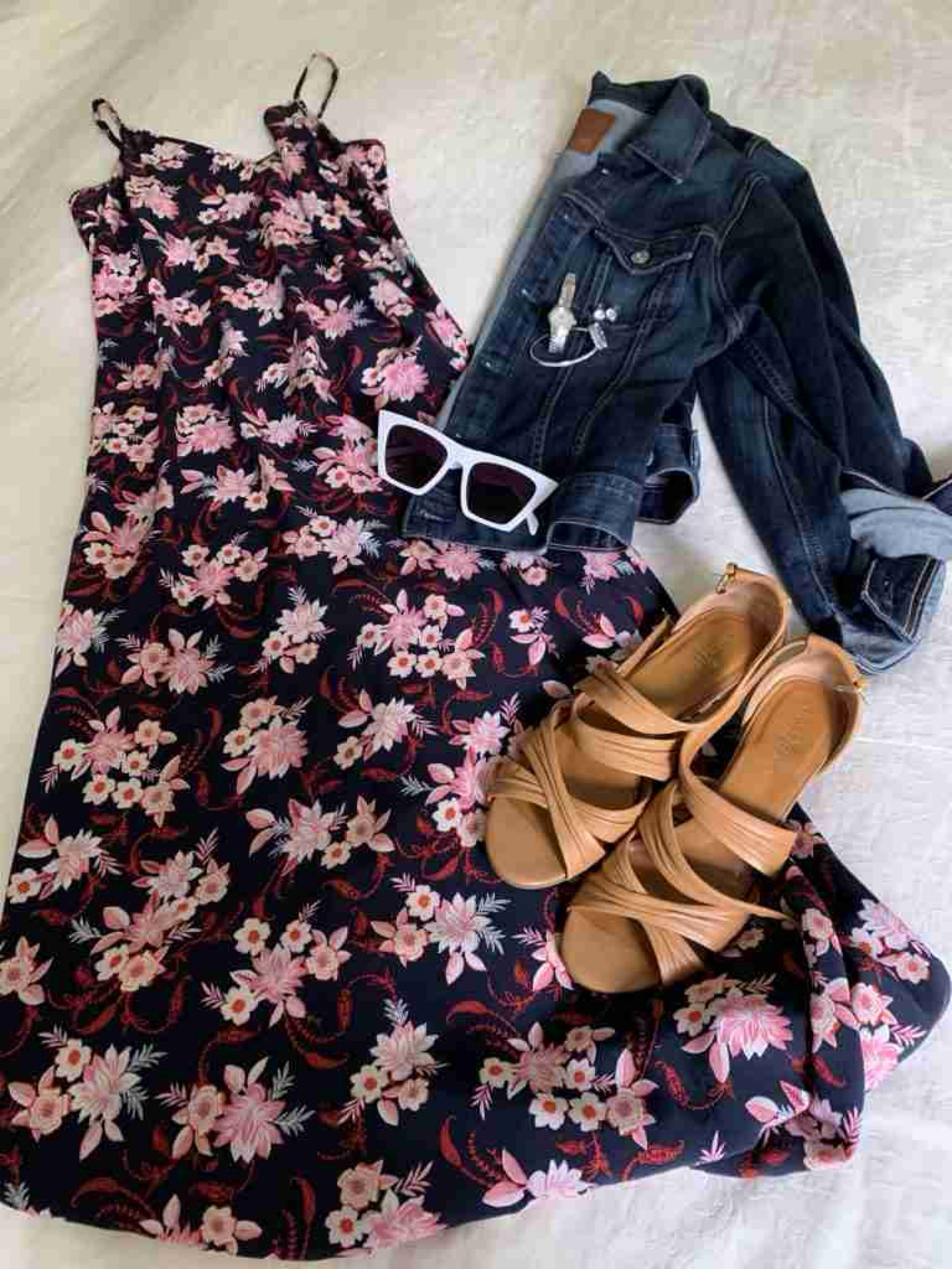 Navy floral maxi dress goes perfectly with a denim jacket, nude sandals and classic silver jewelry.

#styleagram 
#stylebook
#stylebible
#stylefashion
#outfitshot
#styleaddict
#jcrewfactory 
#nordstrom
#macysstylecrew
#talbotsofficial 
#jjillstyle
#getreadywithme 
#styletips
#grwm
#styleblogger
#springfashion
#casualandchic 
#ltkover40
#ltkover50
#ltkspring
#ltkshoecrush
#ltkitbag
#nudeshoes
#evereve
#amazonfashion
#dsw
#