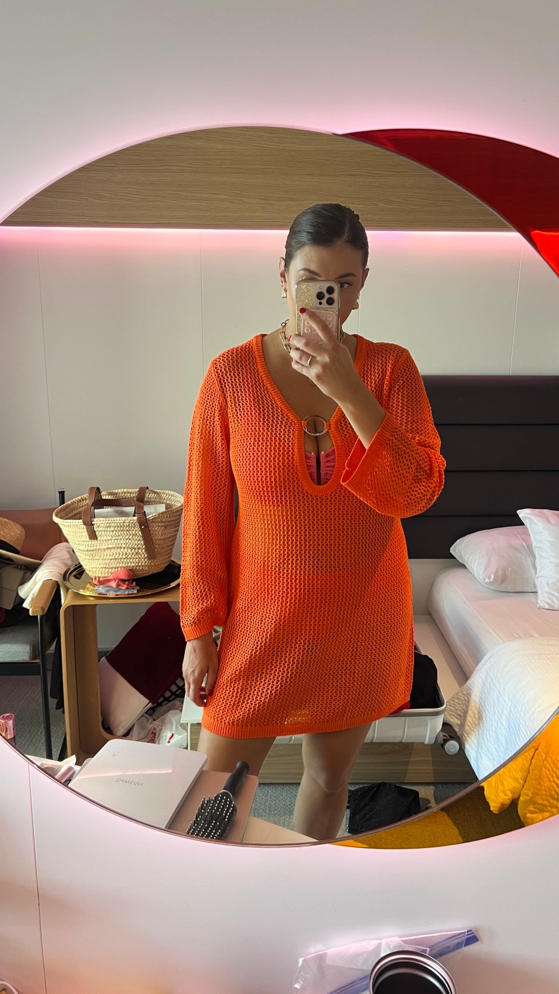 The perfect throw-on beach cover-up 🧡 Lightweight, breezy, and so flattering. I love how this knit lets your swimsuit peek through without feeling too sheer. Easy over a bikini for beach clubs, pool days, or grabbing lunch seaside.

Keywords:
orange cover up, knit cover up, beach cover up dress, swimsuit cover up, vacation outfit, resort wear, beach club outfit, summer cover up, crochet cover up, poolside outfit, beach vacation style, easy beach outfit, women’s cover up, vacation packing essentials

#LTKTravel #LTKootd #LTKTall