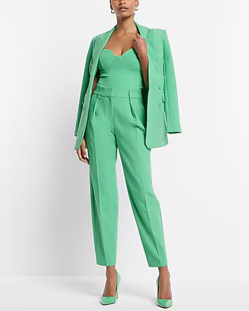 Stylist Pleated Ankle Pant Suit | Express