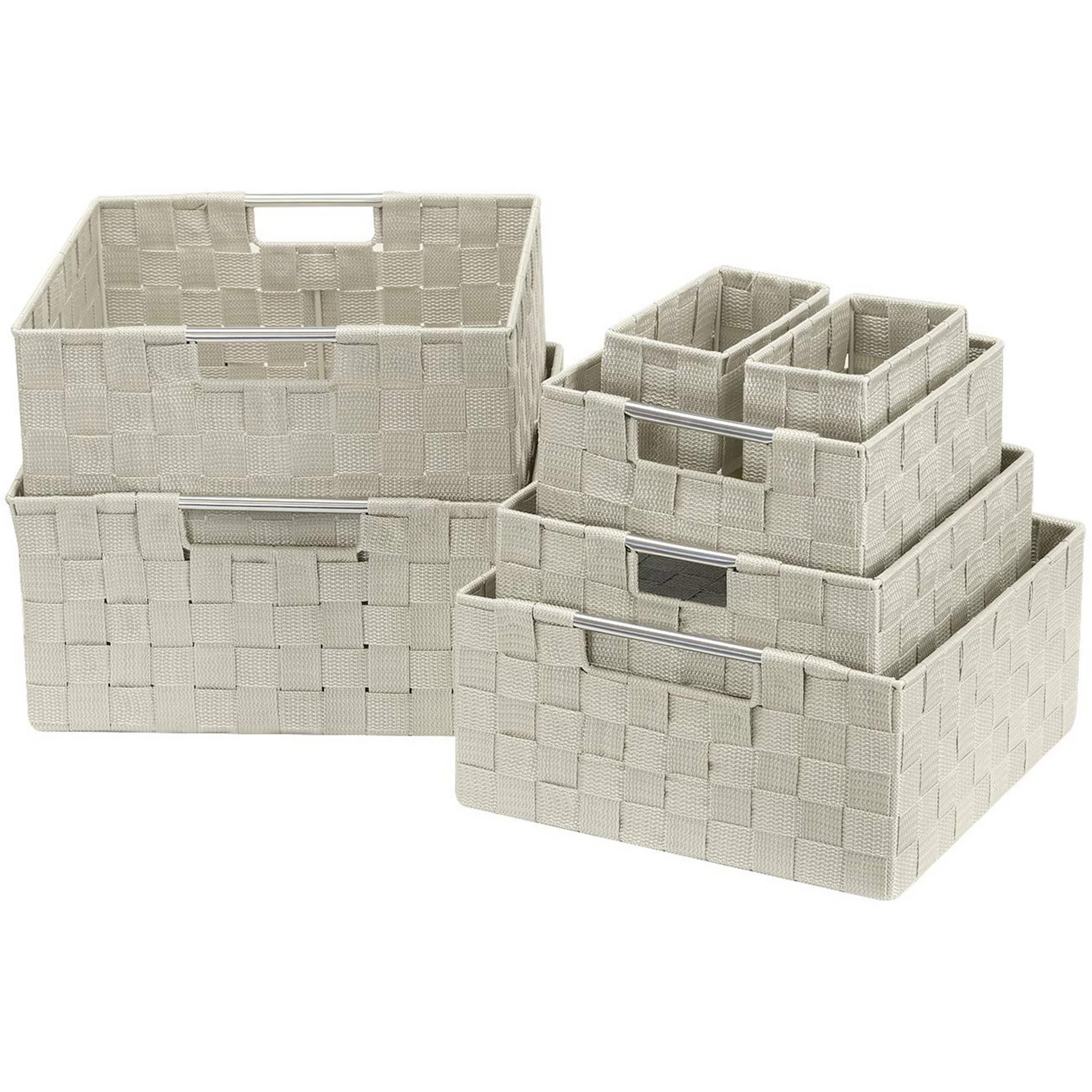 Sorbus Weave 7-Piece Storage Basket Set | Kohl's