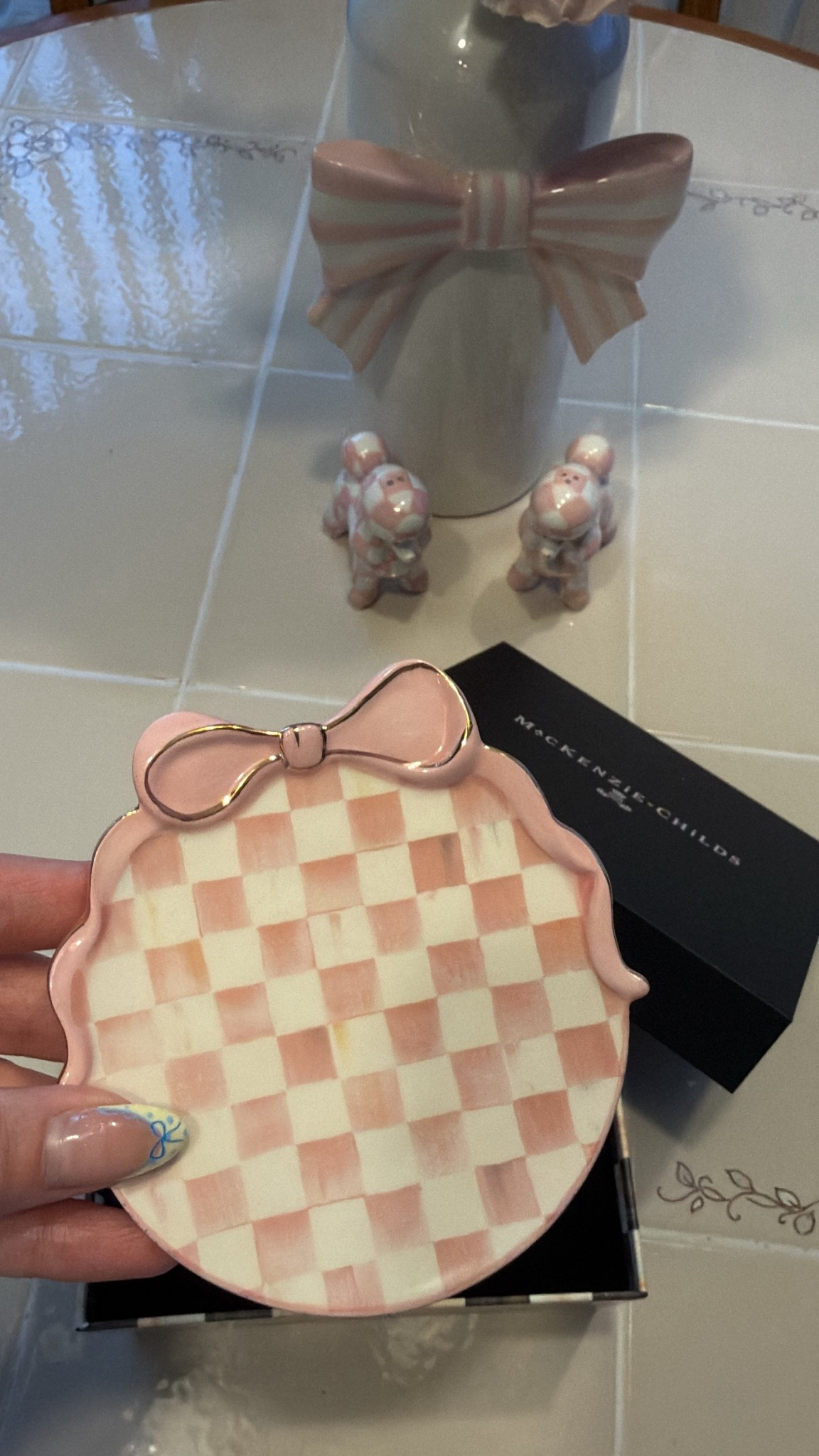 Love rosy check everything but this little trinket dish that just got sent to me as adorable 💗￼

#LTKHome