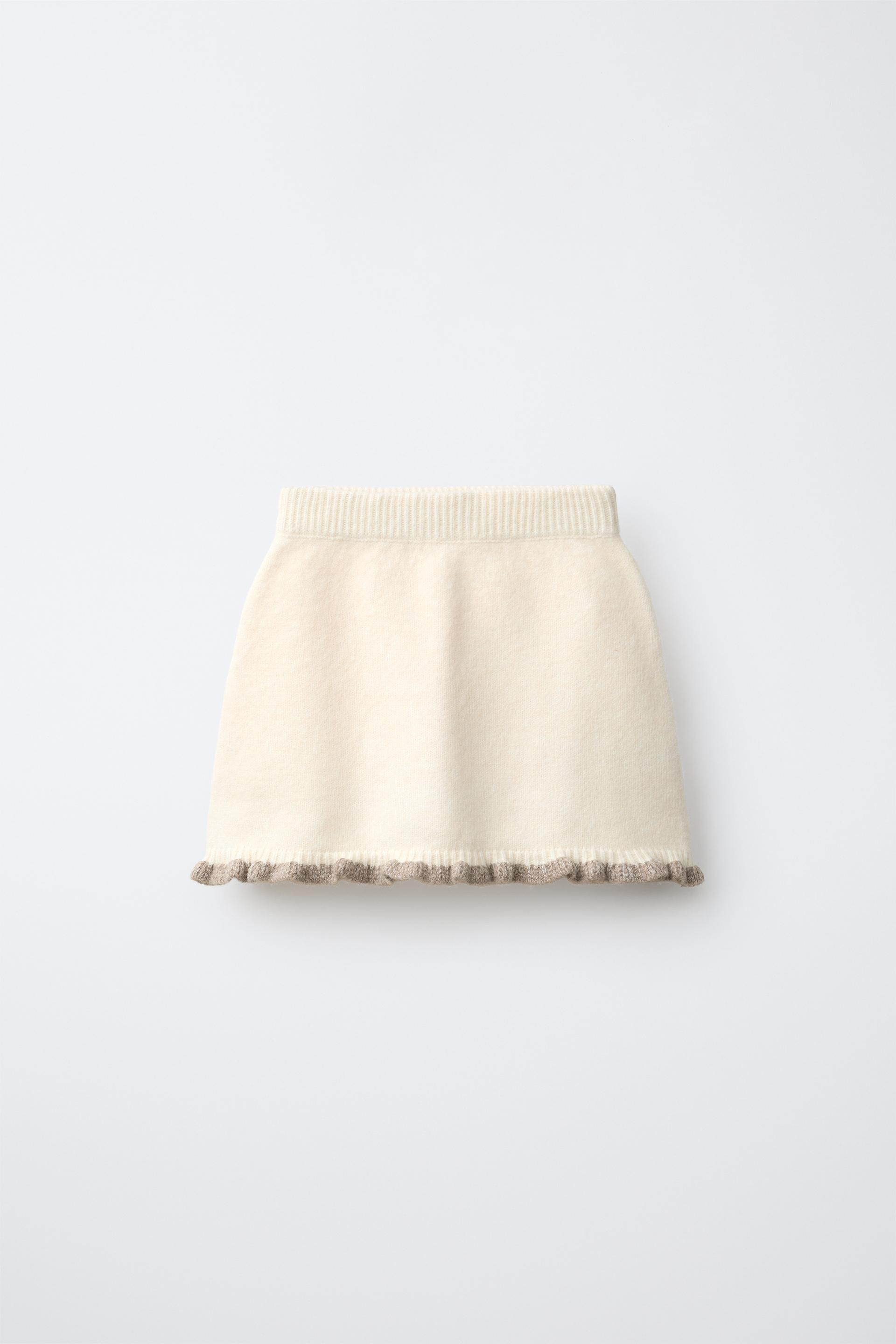 Zara - Contrast Ruffle Skirt - Ecru - 6-7 Years (48,0 Inches) - Kids | Zara US