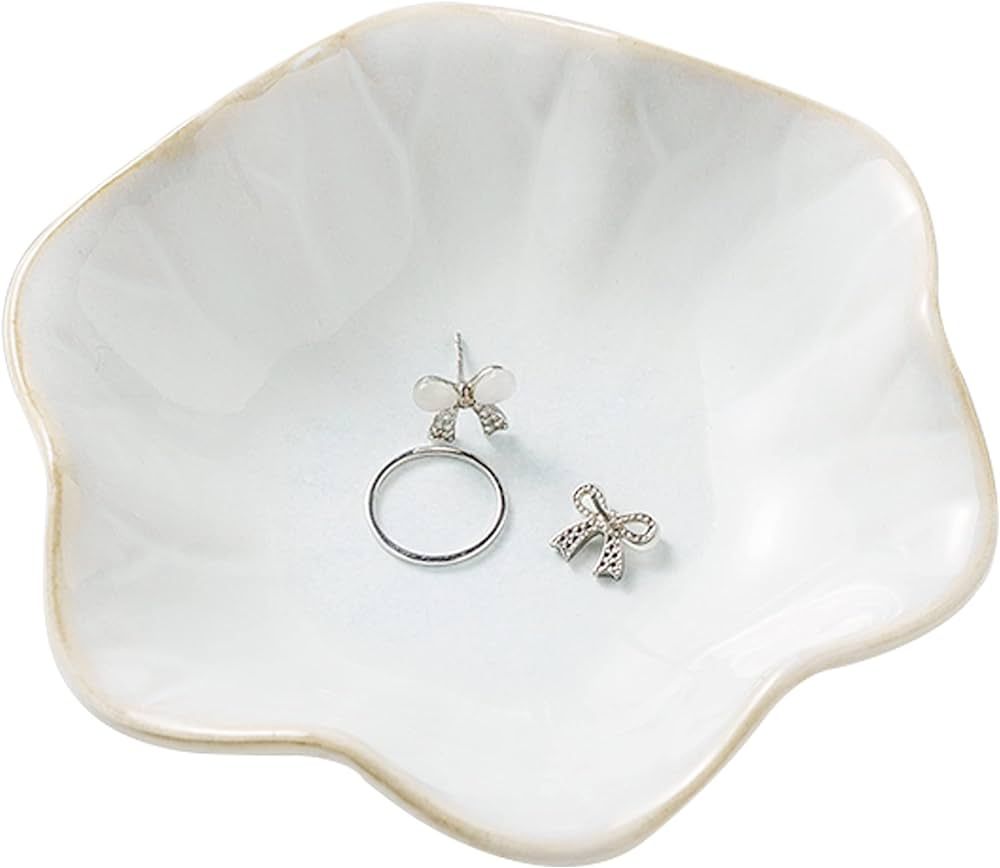 Mecaikru Ring Dish Tray, Jewelry Dish Holder, Key Bowl, Trinket Tray, Earring Holder, Decoration ... | Amazon (US)