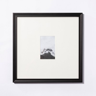 16.26"x16.26" Matted to 4"x6" Gallery Wall Frame Black - Threshold™ designed with Studio McGee: Modern Square Wall Decor | Target