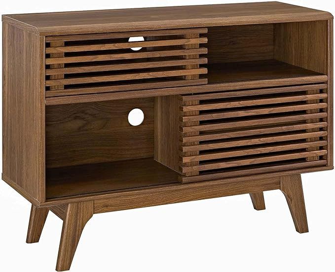Modway Render Mid-Century Modern Two-Tier Display Stand in Walnut | Amazon (US)